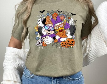 Daisy and Minnie Retro Shirt, Daisy and Minnie Halloween Shirt, Halloween Disney Shirt, Disney Girl Shirt, Halloween Girl Tee