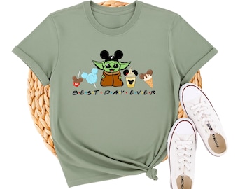 Chemise bébé Yoda le plus beau jour de votre vie, sur le thème des collations Disney, chemise Star Wars, chemise bébé Yoda, assorti Disney, le meilleur jour de votre vie sur le thème, cadeau Star Wars