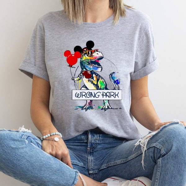 Disney Dinosaur Shirt, Disney Travel Shirts, Disney Shirt, Disney Family Shirt, Disney Shirts,Disney Gifts, Wrong Park,Disney T- Rex Tee