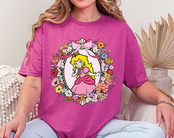 Super Mario Princess Peach Shirt, Princess Peach Shirt, Super Mario Group, Super Mario Matching, Super Mario Character Shirt, Mario Gift