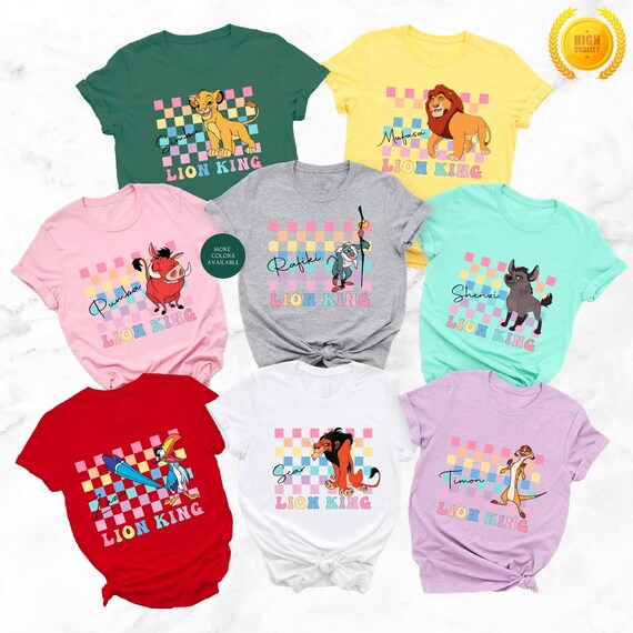 Disney The Lion King Shirts, The Lion King Matching Shirts, Disney The Lion King Mufasa Shenzi Nala Scar Zazu Pumba Simba Timon Group Shirt