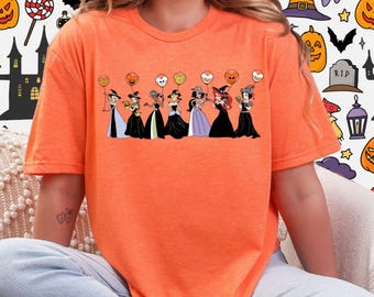 Disney Halloween Princesses Shirt, Disney Princesses Tee, Witch Halloween Tee, Elsa, Belle, Tiana, Cinderella, Jasmine, Ariel, Snow White