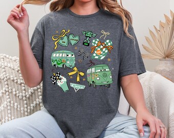 Coquette Bow Cars Fillmore Shirt, Disney Cars Movie Character, Fillmore Cars Shirt, Cars Matching, Disney Matching, Cars Group Shirt