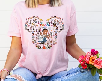 Disney Coco Mickey Ears Shirt, Disney Coco Characters Mickey Head Shirt, Disney Coco Miguel Shirt, Disney Coco Rivera Hector Dante Imelda