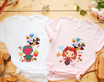 WandaVision Matching Shirt, Disney Balloons and Snacks Wanda Vision Matching Shirt, Vision and Wanda Maximoff Couple Shirt, Marvel Shirt