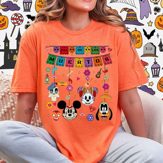Dia De Los Muertos Disney Shirt, Mexican Halloween Shirt, Halloween Mickey Minnie Donald Pluto Shirt, Disney Halloween, Day of the Dead