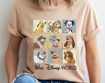 Walt Disney World Dogs Shirt, Disney Pluto Slinky Yana Tramp Percy Shirt, Disney Movie, Disney Dog Characters Shirt,Lady And The Tramp Tee