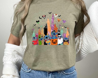 Halloween Stitch Shirt, Disney Castle Stitch Halloween Shirt, Disney Stitch Tee, Disney Castle Shirt, Stitch Gift Shirt, Halloween Event