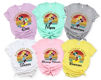 Family Disney Birthday Vacation, Birthday Matching Shirts, Disney Birthday Trip Shirt, Disney Birthday Squad, Kids Birthday Shirts