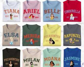 Disney Princesses Matching Shirt, Disney Belle Elsa Tiana Merida Matching Shirt, Where Disney Princesses Hail From Shirt, Trip Matching Tee