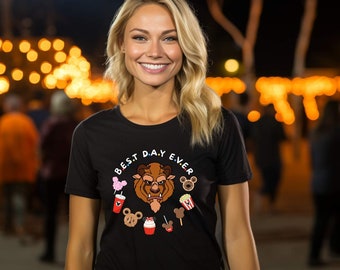 Disney The Beast/The Prince Best Day Ever Disney Movie Beauty and The Beast Shirt, Disney Snacks and The Beast Travel Tee, Disney Gift Tee