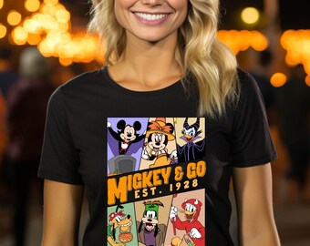 Mickey And Co Est. 1928 Halloween Shirt, Mickey And Minnie Tee,Disney Halloween Shirt, Mickey and Friends Shirt, Pluto, Goofy, Donald Duck