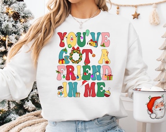 Sudadera navideña "Tienes un amigo en mí" - Sudadera con capucha de la película Toy Story