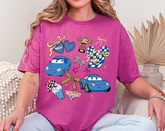 Coquette Bow Cars Sally Carrera Shirt, Disney Cars Movie Character, Cars Sally Shirt, Cars Matching Shirt, Cars Group Shirt, Disney Matching