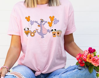 Figment with Disney Snacks Shirt, Disney Trip Figment Shirt, Disney Balloons and Snacks Trip Shirt, Disney Figment Shirt, Figment Trip Shirt