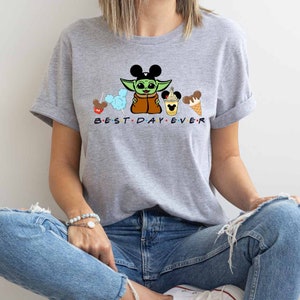 Camiseta de Disney Baby Yoda, Camiseta Disney Best Day Ever, Camiseta Disney Star Wars Yoda, Orejas de Mickey, Camiseta de snacks de Disney World, Camiseta de viajes de Disney imagen 3