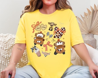 Coquette Bow Cars Shirt, Mater Shirt, Disney Cars Shirt, Coquette Bow Themed, Cars Movie Tow Mater, Disney Cars Mater Shirt, Tow Mater Shirt