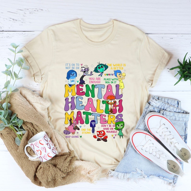 a t - shirt with the words mental health matters on it