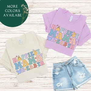Chemise maman la plus heureuse de la terre, chemise maman Disney, chemise maman Disney, chemise cadeau maman, chemise maman Disney, chemise adulte Disney
