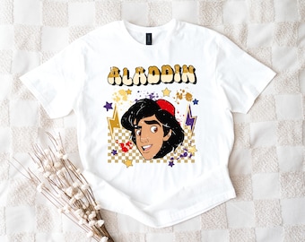 Vintage 1992 Aladdin Disney Movie Jasmine and Rajah Tiger Graphic
