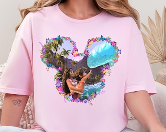Disney Moana And Simea Shirt, Moana Shirt, Disney Ears Theme, Floral Moana Shirt, Disney Moana Shirt, Moana 2 Shirt, Moana Gift Shirt