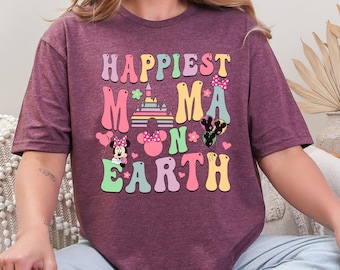 Happiest Mama On Earth Shirt, Disney Minnie Theme Shirt, Disney Themed Shirt, Disney Mama Shirt, Gift Shirt, Happiest Mama On Earth Tee