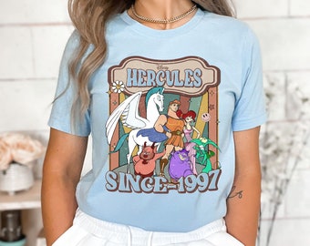Vintage Hercules Shirt, Walt Disney Pictures Shirt, Disney Heracles Shirt, Disney Vintage Hercules Shirt, Disney Hercules and Megara Shirt