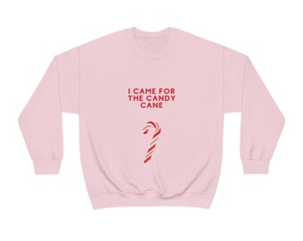 Candy Cane Christmas Sweatshirt, Holiday Humor