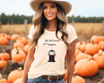 Camiseta de vampiro, camisa de Halloween para amantes de vampiros assustadores, vampiro fofo, Hocus Pocus, camisa de morcego, presente de vampiro, camisa de crepúsculo, camisa de Drácula, presente assustador