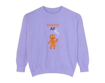 Cute Gingerbread Sweater,Funny Christmas Comfort Colors Sweater,Lets Get Baked Christmas Sweater,420 Christmas Gift,Funny Xmas Party Apparel