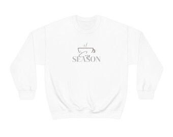 Cozy Season Coffee Sweatshirt, Gildan Crewneck