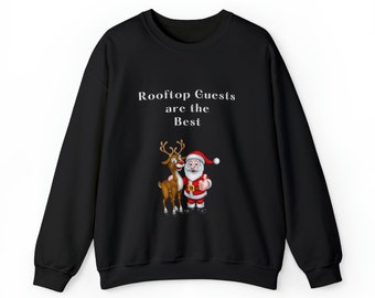Funny Santa Reindeer Christmas Sweatshirt, Xmas Party Shirt