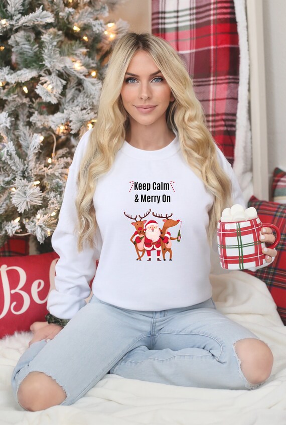 Adult humor christmas sweater top