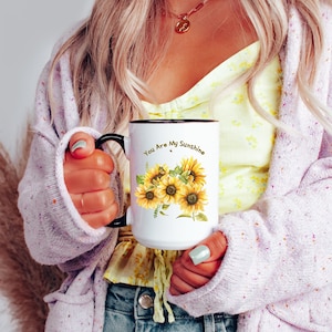 You Are My Sunshine Mug,Birthday Gift for Her,Mothers Day Gift,Sunflower Mug,Best Friend Gift,Coffee Lover,Sunflower Lover,Birthday Gift