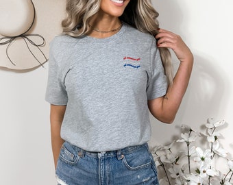 American Girl Shirt,4th of July Tshirt,Independence Day Shirt,Red White Blue Tee,Cute 4th of July Shirt,Fireworks Shirt,Holiday Shirt,Flag