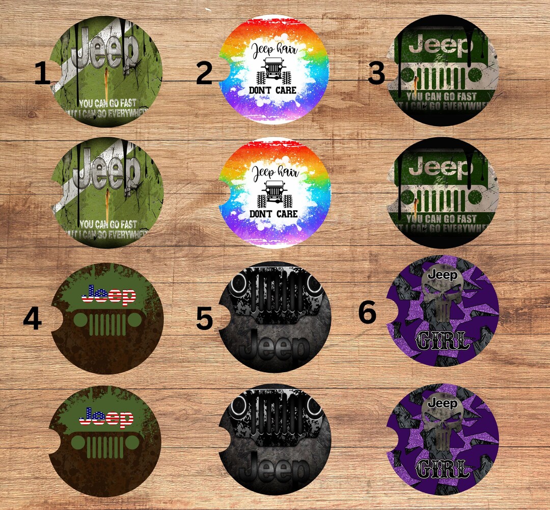 Jeep Car Coaster off Road Wrangler CJ JL JK Neoprene Etsy