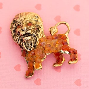 Vintage King of The Jungle Lion Brooch - X2