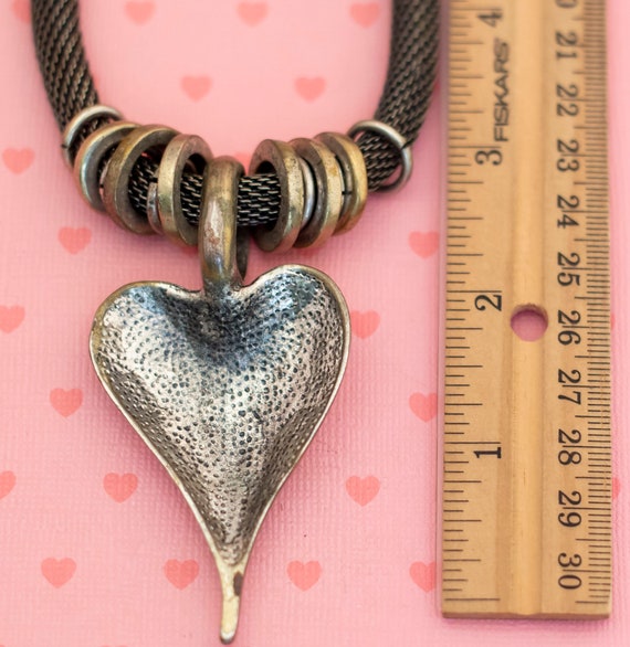 Vintage Sharp Heart Gold Tone Pendant Elegant Nec… - image 3