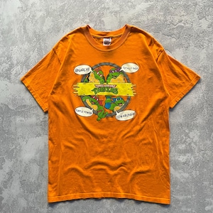 Vintage 2001 Teenage Mutant Ninja Turtles TMNT Orange T-Shirt Large