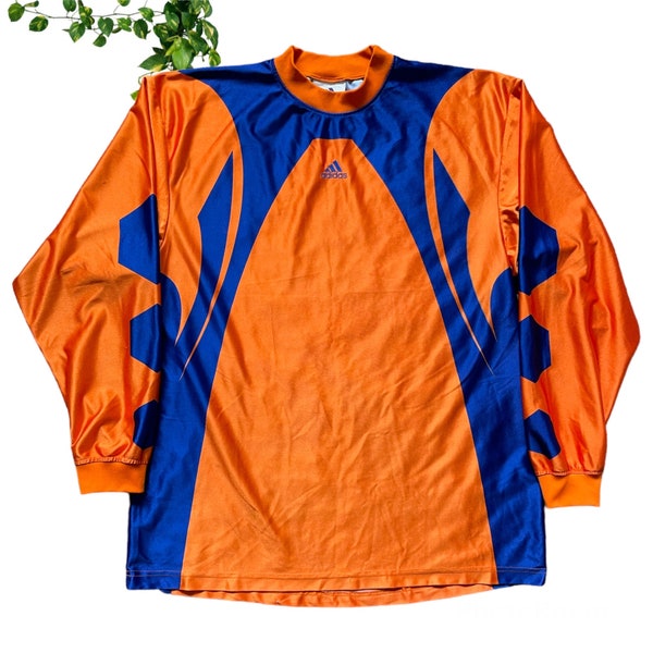 90s Rare ADIDAS Soccer Goalkeeper Pattern XL Jersey Longsleeve