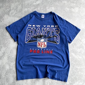 Vintage 1994 New York Giants Russell Athletic Spellout Blue Tee Shirt