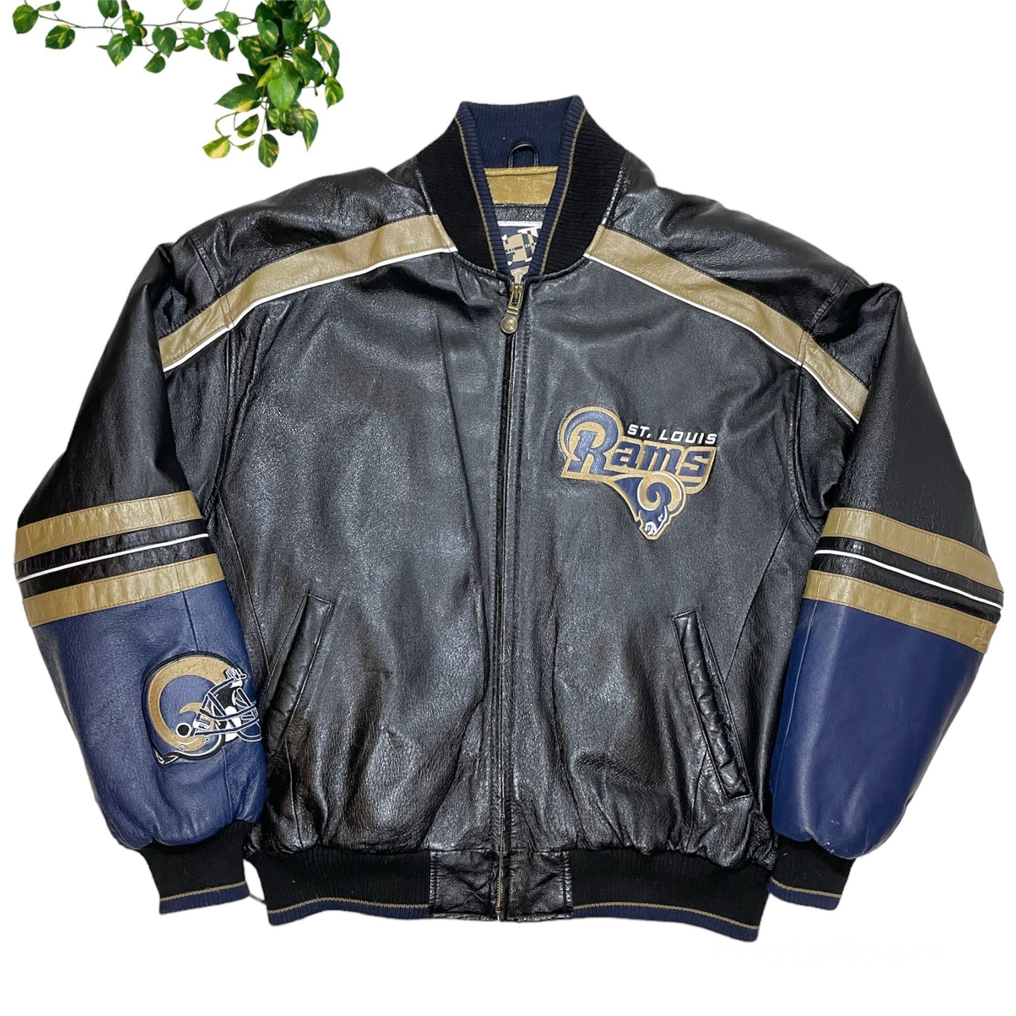 St. Louis Rams: 1990's Blackout Leather Proline Fullzip Starter