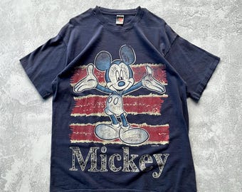 Vintage 90s Disney Mickey Mouse Silly Purple Large T-shirt