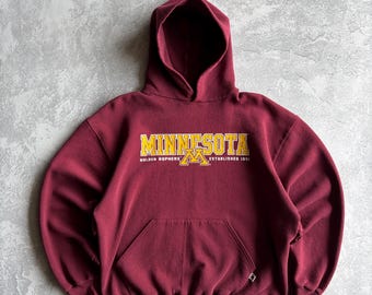 Vintage 90s Russell Athletic University of Minnesota Gophers Boxy Hoodie