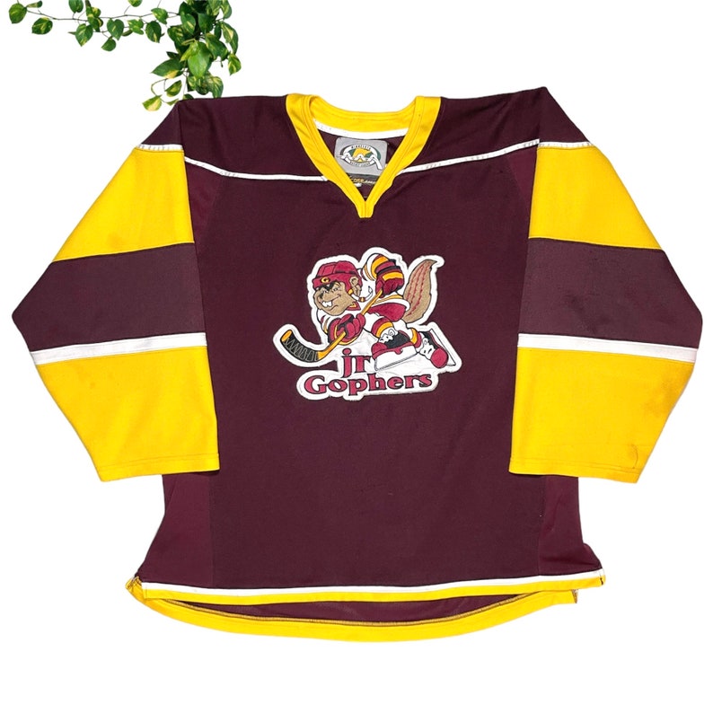 Vintage 90s Minnesota Gophers Hockey Jersey Etsy