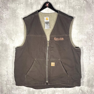 Vintage Carhartt Sherpa gefütterte Braune Weste
