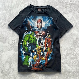 Vintage Marvel Mad Engine Magneto Avengers X Men Large Print T Shirt