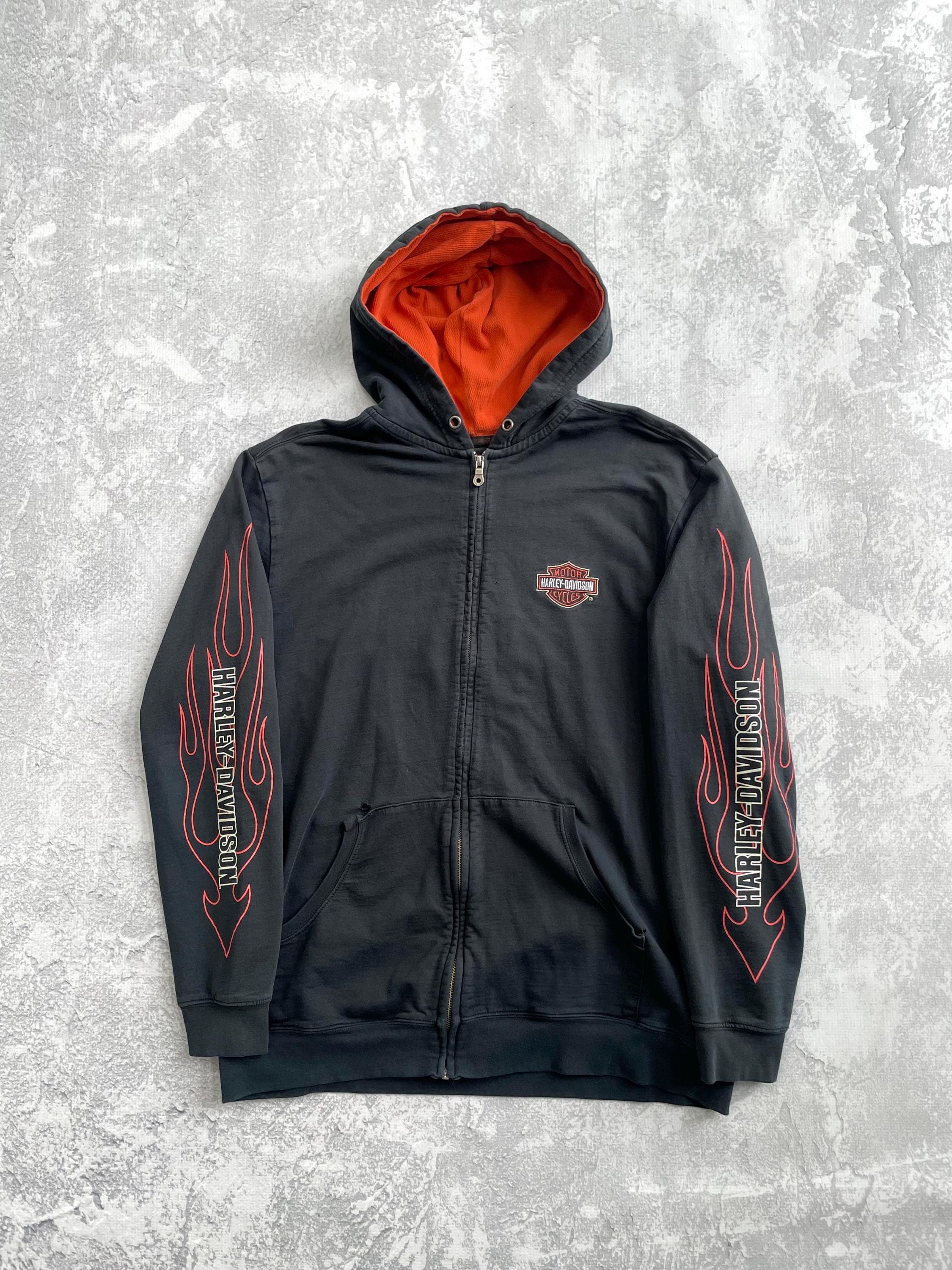 Vintage Harley Davidson Zip up Hoodie - Etsy