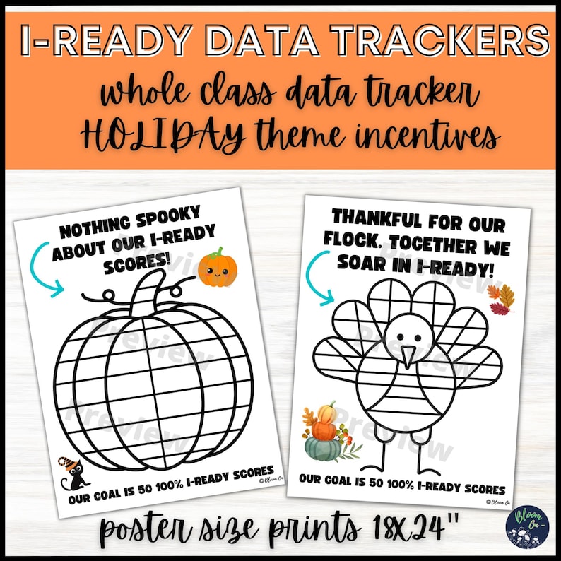 I-ready Holiday Incentive Chart Bundle | Classroom Data Tracker ...