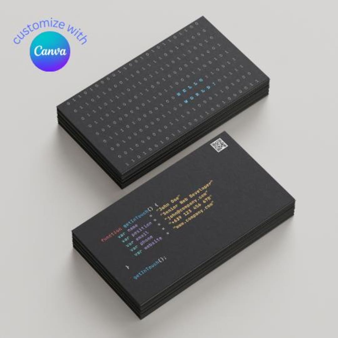 Programmer Developer Professional Business Card - Etsy